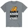 Licensed Character Men's Garfield Don't Care Tee Athletic Heather