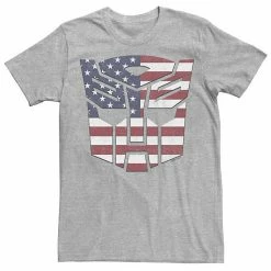 Licensed Character Men's Transformers Autobots American Flag Logo Tee