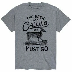 Licensed Character Men's Deer Are Calling Must Go Tee Grey