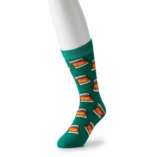 Licensed Character Men's Patterned Novelty Crew Socks Pink 3 Licensed Character Men's Patterned Novelty Crew Socks Pink