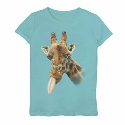 Licensed Character Girls 7-16 Silly Giraffe With Tongue Out Graphic Tee