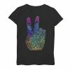 Licensed Character Girls 7-16 Rainbow Peace Sign Neon Henna Graphic Tee -Licensed Character Shop unnamed file 7218