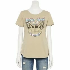 Licensed Character Women's Billy Joel Flying Piano "World Tour" Graphic Tee