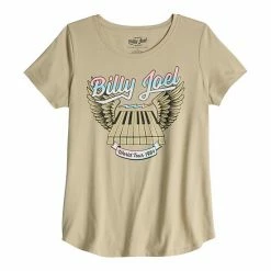Licensed Character Women's Billy Joel Flying Piano "World Tour" Graphic Tee -Licensed Character Shop unnamed file 7250