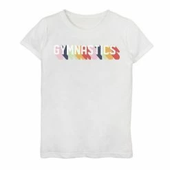 Licensed Character Girls 7-16 Fifth Sun Rainbow Gymnastics Text Graphic Tee