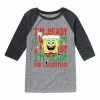 Licensed Character Boys 8-20 SpongeBob SquarePants Ready Christmas Raglan Graphic Tee -Licensed Character Shop unnamed file 7290
