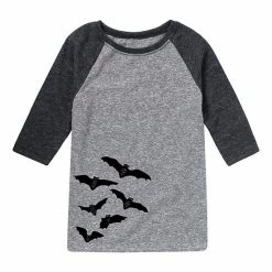 Licensed Character Boys 8-20 Spooky Bats Raglan Graphic Tee
