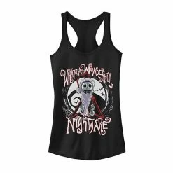 Licensed Character Juniors' Disney The Nightmare Before Christmas Jack Santa Claus Tank Black