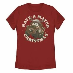 Licensed Character Disney / Pixar's Cars "Have A Mater Christmas" Juniors' Graphic Tee