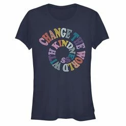 Licensed Character Juniors' V-Line Change The World With Kindness Tee