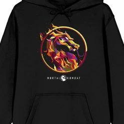 Licensed Character Men's Mortal Kombat Dragon Logo Hoodie -Licensed Character Shop unnamed file 7334