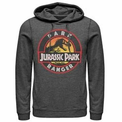 Licensed Character Men's Jurassic Park Ranger Danger Orange Gradient Icon Graphic Pullover Hoodie Athletic Heather -Licensed Character Shop unnamed file 7354