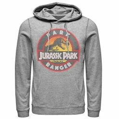 Licensed Character Men's Jurassic Park Ranger Danger Orange Gradient Icon Graphic Pullover Hoodie Athletic Heather -Licensed Character Shop unnamed file 7355