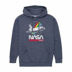 Licensed Character Men's NASA Atlantis Rainbow Hoodie Black -Licensed Character Shop unnamed file 7478