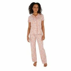 Licensed Character Women's Nite Nite By Munki Munki Snoopy Short Sleeve Pajama Shirt & Pajama Pants Set Tie Dye -Licensed Character Shop unnamed file 750