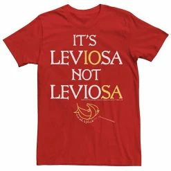 Licensed Character Men's Harry Potter It's LevIOsa Not LevioSA Tee Red -Licensed Character Shop unnamed file 7573