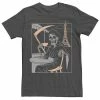 Licensed Character Men's Grim Reaper Coffee Break In Paris Poster Graphic Tee Black -Licensed Character Shop unnamed file 7574