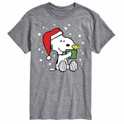 Licensed Character Men's Peanuts Snoopy Present Tee Blue -Licensed Character Shop unnamed file 7581