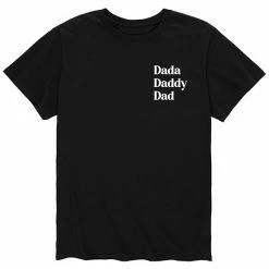 Licensed Character Men's Dada Daddy Dad Tee Black