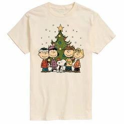 Licensed Character Men's Peanuts Christmas Group Tee White -Licensed Character Shop unnamed file 760