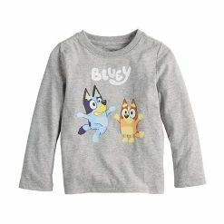 Licensed Character Toddler Boys Bluey Long Sleeve Graphic Tee