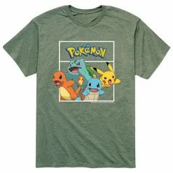 Licensed Character Men's Pokemon Team Tee Green -Licensed Character Shop unnamed file 7631