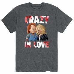 Licensed Character Men's Chucky Crazy In Love Tee Blue
