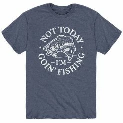 Licensed Character Men's Not Today Goin Fishing Tee Blue -Licensed Character Shop unnamed file 7726