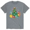 Licensed Character Men's Pokemon Christmas Tree Tee Grey -Licensed Character Shop unnamed file 773