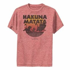 Licensed Character Disney's The Lion King Boys 8-20 Hakuna Matata Sunset Silhouette Poster Graphic Tee