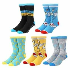 Licensed Character Men's Sonic Hedgehog 5-Pack Crew Socks