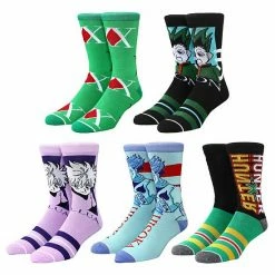 Licensed Character Men's Hunter X Hunter 5-Pack Crew Socks