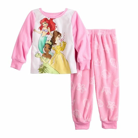 Licensed Character Disney Princess Toddler Girl "Happy Princess" Pajama Set 3 Licensed Character Disney Princess Toddler Girl "Happy Princess" Pajama Set