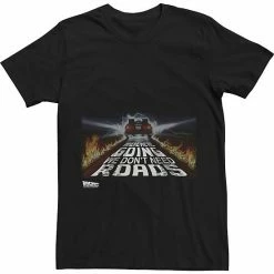 Licensed Character Big & Tall Back To The Future We Don't Need Roads Artsy Tee