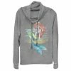 Licensed Character Disney's Princess The Little Mermaid Ariel Star Fish Sketch Cowl Neck Juniors' Pullover -Licensed Character Shop unnamed file 7936