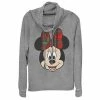 Licensed Character Disney's Minnie Mouse Christmas Bow Juniors' Cowl Neck Pullover -Licensed Character Shop unnamed file 7937
