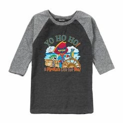 Licensed Character Boys 8-20 Pete The Cat Pirate Yo Ho Raglan Graphic Tee