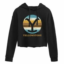 Licensed Character Juniors' Yellowstone "Y" Graphic Cropped Graphic Hoodie