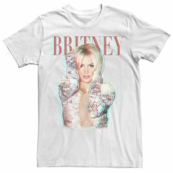 Licensed Character Big & Tall Britney Spears Glitch Portrait Tee