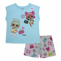 Licensed Character Girls 4-10 L.O.L. Surprise! "L.O.L. Travel" Top & Bottoms Pajama Set