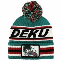 Licensed Character My Hero Academia Deku Striped Knit Hat