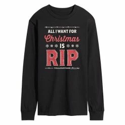 Licensed Character Men's Yellowstone All I Want For Christmas Is Rip Long Sleeve Tee