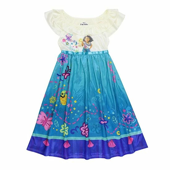 Licensed Character Disney's Encanto Toddler Girl "Encanto Garden" Fantasy Night Gown 3 Licensed Character Disney's Encanto Toddler Girl "Encanto Garden" Fantasy Night Gown