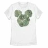 Licensed Character Disney's Mickey Mouse & Friends Juniors' Monstera Plant Fill Graphic Tee White -Licensed Character Shop unnamed file 8110