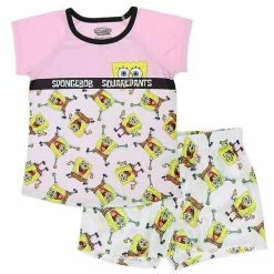 Licensed Character Girls 4-12 Nickelodeon SpongeBob SquarePants Top & Bottoms Pajama Set