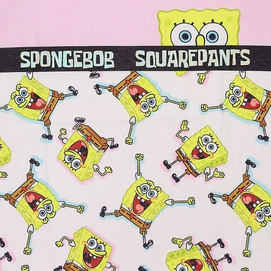 Licensed Character Girls 4-12 Nickelodeon SpongeBob SquarePants Top & Bottoms Pajama Set 4 Licensed Character Girls 4-12 Nickelodeon SpongeBob SquarePants Top & Bottoms Pajama Set - Image 2