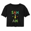 Juniors Womens Licensed Character Junior's Dr. Seuss Sam Cropped Tee -Licensed Character Shop unnamed file 8159