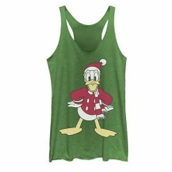 Licensed Character Juniors' Disney's Donald Duck Classic Christmas Portrait Tank Top Envy -Licensed Character Shop unnamed file 8161