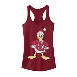 Licensed Character Juniors' Disney's Donald Duck Classic Christmas Portrait Tank Top Envy -Licensed Character Shop unnamed file 8162