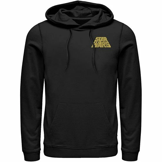 Licensed Character Men's Star Wars Distressed Slant Logo Z2 Hoodie Black 7 Licensed Character Men's Star Wars Distressed Slant Logo Z2 Hoodie Black - Image 5